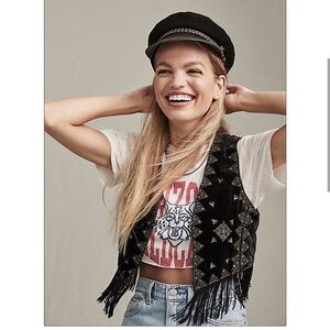 Free People Ella Rocker Vest Small